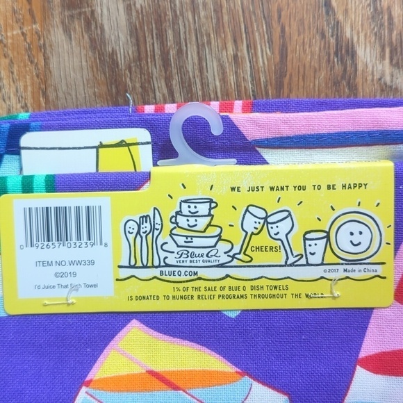 Dish Towel Towel--I'd Juice That!-- Blue Q - Picture 4 of 4
